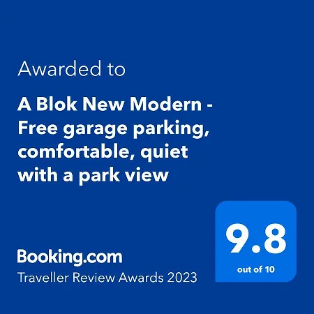 A Blok New Modern - Free Garage Parking, Comfortable, Quiet With A Park View דירה בלגרד